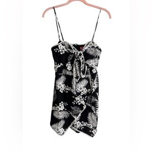 NWT! Mi Ami for Francesca's Black and White Floral Mini Romper Dress Sz M